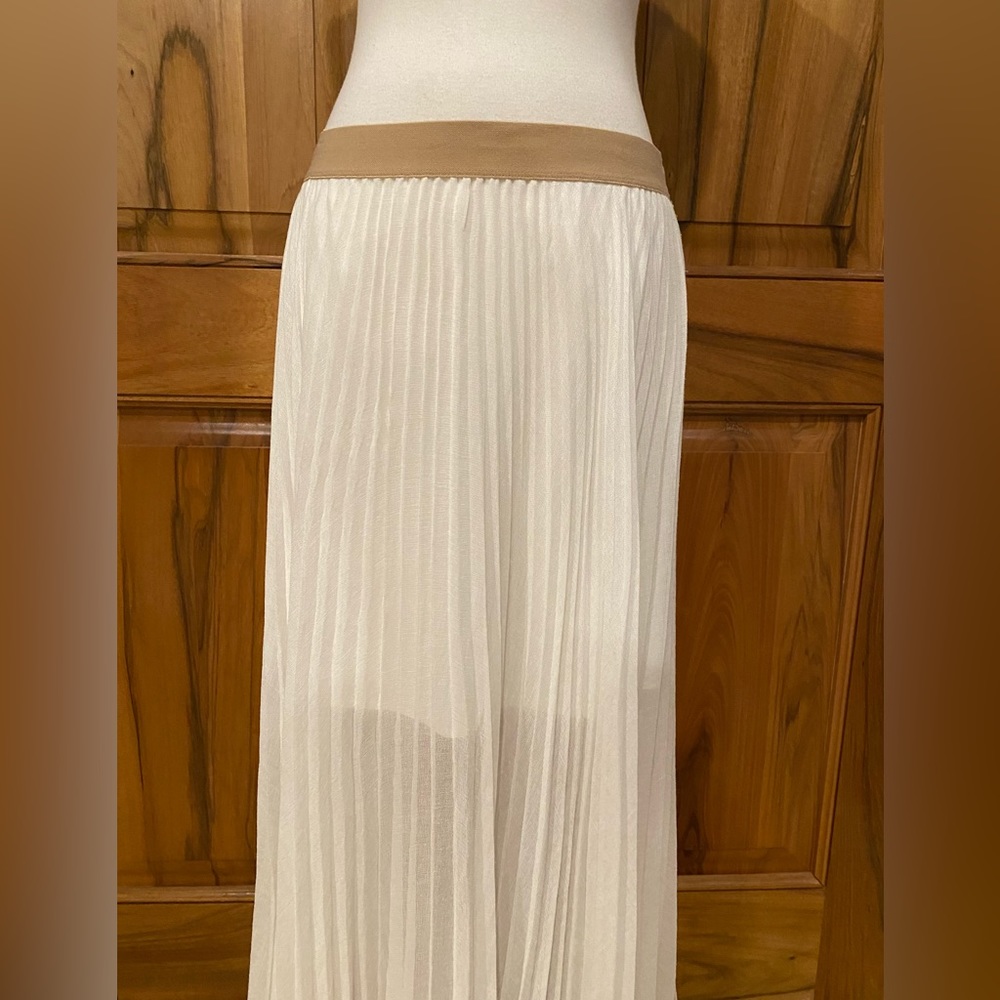 Bcbgeneration - White Pleated Full-Length Skirt, … - image 2